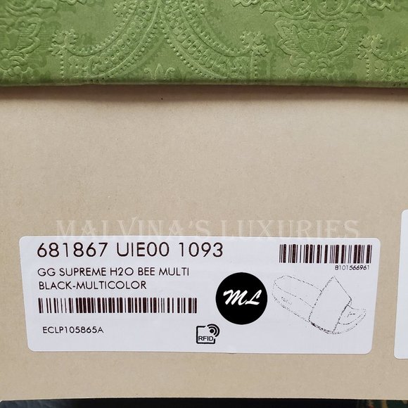 GUCCI SHOES MENS BESTIARY GG SUPREME LOGO BEE PRINT SLIDES SANDALS
